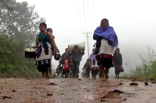 La Comisión Nacional de Derechos Humanos (CNDH) de México instó hoy a las autoridades a poner atención en los desplazamientos forzados de más de 5,000 indígenas en municipios del estado de Chiapas, sur del país. (ARCHIVO, 2018)