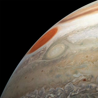 La instantánea fue tomada por la nave espacial Juno. (NASA)