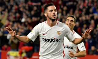 Pablo Sarabia marcó el primer tanto del Sevilla en la victoria de ayer sobre el Barcelona.