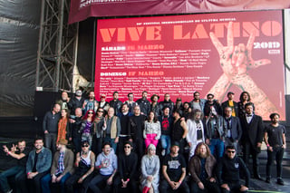 Fiesta musical. Ayer en conferencia de prensa en el Foro Sol se presentó el cartel del Festival Vive Latino 2019, al evento asistieron algunas bandas que participarán en esta edición. (NOTIMEX)