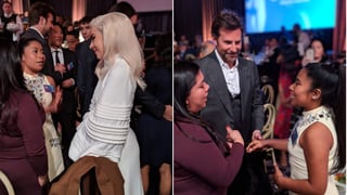 Encuentro. Yalitza Aparicio convive con Lady Gaga en la comida previa a la entrega de los premios Oscar. (ESPECIAL)