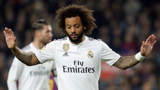 El brasileño del Real Madrid, Marcelo, ha sido blanco de las críticas durante las últimas semanas debido a su bajo nivel en la defensa merengue. (Especial)