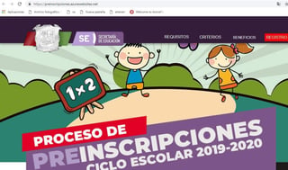 Flor Rentería, coordinadora de servicios educativos en la Comarca Lagunera, informó que el proceso en la página oficial de las preinscripciones estará abierto hasta el próximo 22 de febrero. (ESPECIAL)
