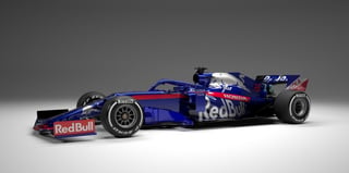 Así lucirá el monoplaza de la escudería Toro Rosso en la próxima temporada de la Fórmula Uno.