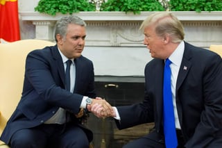 El presidente de Estados Unidos, Donald Trump, no descartó un posible despliegue militar en Colombia al recibir a su homólogo de ese país, Iván Duque. (EFE)