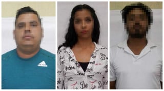 Tras montarse el operativo, los agentes de la Agencia de Investigación Criminal (AIC), lograron la detención en flagrancia de José y Gerardo 'N', así como de una persona del sexo femenino de nombre Guadalupe 'N'. (ESPECIAL)