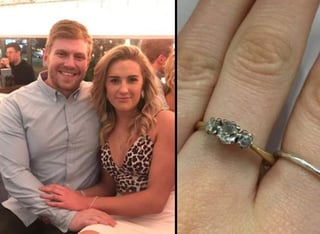 Quería que su novia escogiera su propio anillo, así que para la propuesta rentó el de alguien más. (INTERNET)