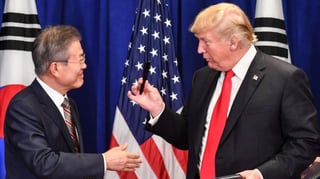 El presidente de Corea del Sur dijo que Donald Trump se merece el Premio Nobel de la Paz. (ESPECIAL) 