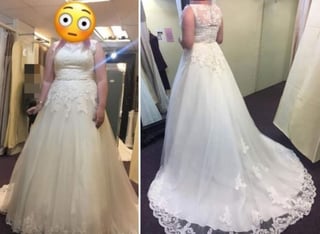 La mujer se casó en 2017 y ahora no quiere saber ni del vestido ni de su exesposo. (INTERNET)