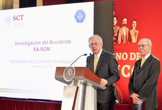Jiménez Espriú aseguró además que en cuanto se tenga el dictamen sobre el accidente, todo se transparentará. (NOTIMEX)