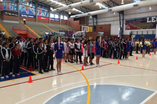 Ayer se inauguró la fase regional de los Juegos Deportivos Nacionales Escolares de Educación Básica 2018 - 2019. El evento se realizó en el Instituto Francés de la Laguna. (EL SIGLO DE TORREÓN)