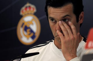 El entrenador del Real Madrid, Santiago Solari, durante la rueda de prensa posterior al entrenamiento.