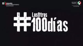 Mientras el presidente Andrés Manuel López Obrador presentaba su informe por los primeros 100 días de su gobierno, diputados federales del Partido Revolucionario Institucional (PRI) lanzaron la campaña '#LosOtros100Días' en redes sociales. (ESPECIAL)