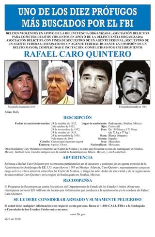 La DEA reconoce a Caro Quintero como el verdadero líder del 'Cártel de Sinaloa'. (EFE)