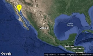 El epicentro del movimiento telúrico tuvo lugar a las 15:01, esto a 155 kilómetros de la localidad de San Felipe, en el municipio de Mexicali. (ESPECIAL)