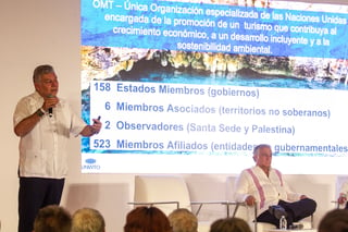 Jaime Cabal Sanclemente, secretario general adjunto de la OMT ofreció una conferencia magistral dentro del Tianguis. (ARCHIVO)