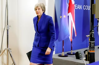  La primera ministra británica, Theresa May, aceptó ayer la prórroga del Brexit hasta el 31 de octubre que le han ofrecido los líderes de la Unión Europea (UE), tras una cumbre de varias horas. (EFE)