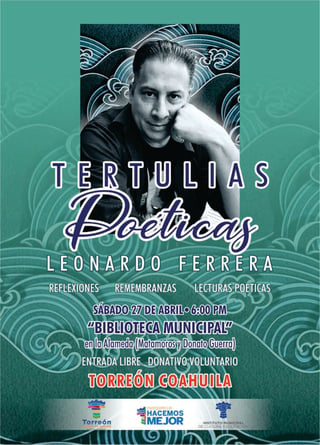 Estilo. Leonardo Ferrera es un autor que hace de cada experiencia una remembranza de vivencias.
