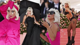Lady Gaga sorprende a su arribo al MET de Nueva York para el evento de moda más importante del año. (ARCHIVO)
