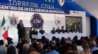 Este martes se llevó a cabo la inauguración del Centro de Inteligencia Municipal (CIM) de Torreón. (EL SIGLO DE TORREÓN/FERNANDO COMPEÁN)