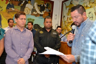 Ante Cabildo en pleno, toma protesta el nuevo director de Seguridad Pública Municipal, Jorge Alberto Aguilar.