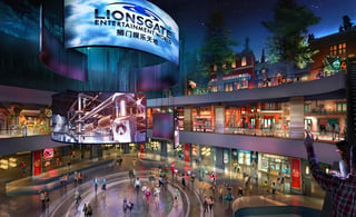 Parque. Una imagen por computadora proporcionada por
Lionsgate muestra el vestíbulo de Lionsgate Entertainment World. (AP)