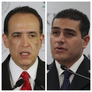 En la imagen, Felipe de Jesús Muñoz Vázquez y Omar García Harfuch. (ARCHIVO)