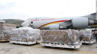 A Venezuela llegaron 68 toneladas de medicamentos y material
sanitario provenientes de China. (AGENCIAS)