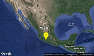 El Servicio Sismológico Nacional (SSN) informó que a las 12:25 horas de este domingo se registró un movimiento telúrico de magnitud 5.1 con epicentro a 71 kilómetros al sureste de Nueva Italia, Michoacán. (TWITTER)
