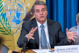 Roberto Azevedo, director general de la OMC confía en que la reunión entre China y EUA será positiva. (ARCHIVO)