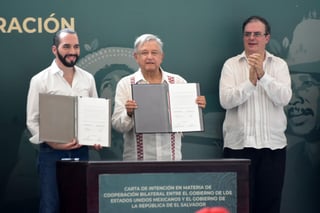 Los presidentes de México y El Salvador, Andrés Manuel López Obrador y Nayib Bukele, pusieron el proyecto en marcha. (EL UNIVERSAL)