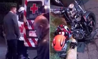 El conductor resultó ileso, así como el motociclista, quien fue trasladado a la Cruz Roja para su valoración médica. (ESPECIAL)
