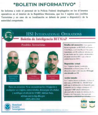 Autoridades de México fueron advertidas por Estados Unidos sobre la localización de los terroristas. (AGENCIAS)
