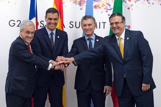 La Secretaría de Relaciones Exteriores (SRE) informó que en el primer día de actividades de la Cumbre México pudo realizar intercambios de alto nivel y se analizaron retos globales en la agenda del G20, además de temas bilaterales. (EFE)
