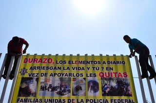 Ayer miércoles, policías federales iniciaron una protesta en rechazo a su incorporación de la Guardia Nacional (GN). (ARCHIVO)