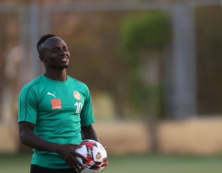 La estrella de Senegal, Sadio Mané, previo a las 'semis'. (ESPECIAL)