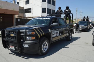 El comisario de la DPSM de Piedras Negras confirmó que durante la tarde del viernes, arribó a la ciudad un grupo de elementos de Fuerza Coahuila. (ARCHIVO)