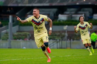 El chileno Nicolás Castillo anotó dos goles anoche en la victoria de las Águilas del América sobre los Rayados de Monterrey, en el arranque del Apertura 2019. (JAM MEDIA)