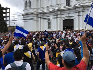 La peregrinación por el Divino Niño se convirtió en una protesta contra el presidente de Nicaragua. (ESPECIAL)