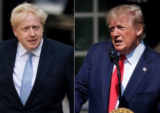 Donald Trump acordó con el primer ministro británico, Boris Johnson, 'profundizar y expandir inmediatamente las relaciones económicas bilaterales'. (ARCHIVO)