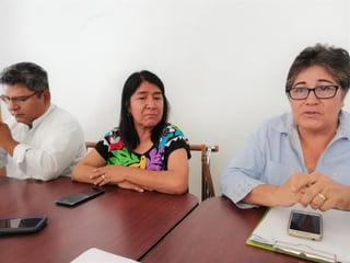 En rueda de prensa Carlos Cesar Martínez, María Elena mireles y Miroslava Sánchez Galván dieron a conocer que pedirán celeridad a dicha comisión. (VIRGINIA HERNÁNDEZ)