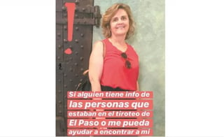 María Eugenia Legarreta, oriunda de la ciudad de Chihuahua, quien estaba en El Paso, Texas, para recoger a su hija en el aeropuerto. (ESPECIAL)