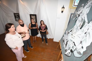 Se inauguró la exposición artística de David Jiménez Valdez, en el Museo Chalet Gorosave. (EL SIGLO DE TORREÓN / MA. ELENA HOLGUÍN)