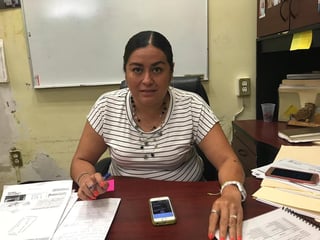 Angélica María Machado Medrano, regidora y presidenta del Comité Directivo Municipal (CDM) del PAN en Lerdo se manifestó en contra de que los comités municipales del blanquiazul pudieran convertirse en delegaciones, ante los bajos resultados electorales. (EL SIGLO DE TORREÓN/ANGÉLICA SANDOVAL)