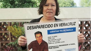 Christina Téllez Padilla, estudiante universitario, desapareció en octubre de 2010 en Poza Rica, Veracruz. (ARCHIVO)