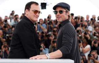 De promoción. Brad Pitt y el director Quentin Tarantino estarán en México presentando la cinta Érase una vez en... Hollywood. (ARCHIVO)