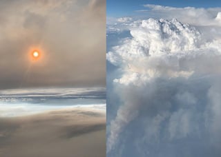 Estas nubes se forman cuando los incendios elevan suficiente calor y humedad a la atmósfera. (INTERNET)