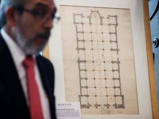 El plano de los cimientos, valuado en 39,000 dólares, fue diseñado por el arquitecto vasco Claudio de Arciniega por pedido del segundo virrey de la Nueva España, Luis de Velasco. (EFE)