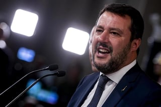 'Esperemos que este gobierno no nazca (...) Un eventual gobierno entre el Movimiento Cinco Estrellas y el Partido Demócrata tiene en su enemigo, Salvini, el único hilo conductor', dijo Matteo Salvini. (EFE)