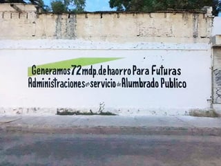 Comenzó a circular una fotografía en redes sociales de una pinta sobre una de las bardas de la calle Chihuahua y Juárez, que tenía una falta de ortografía. (EL SIGLO DE TORREÓN)